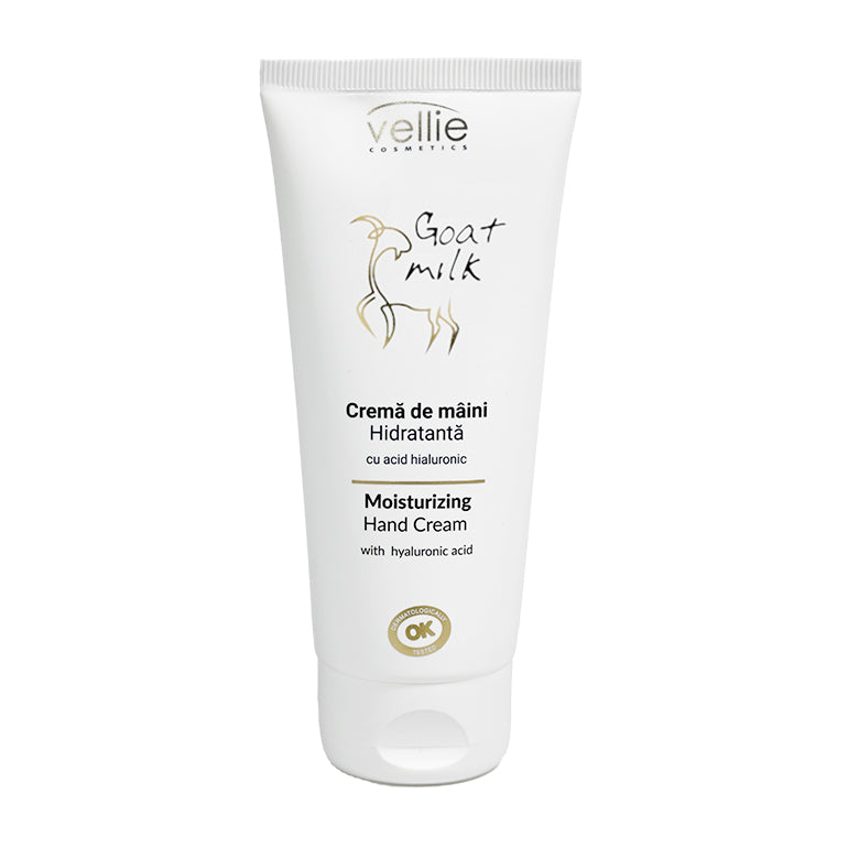 VELLIE - Crema de maini hidratanta cu extract din lapte de capra, 100ml