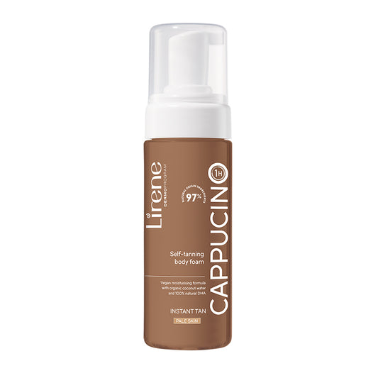 LIRENE PERFECT TAN - Spuma autobronzanta pentru corp cu apa organica de cocos CAPPUCINO, 150ml