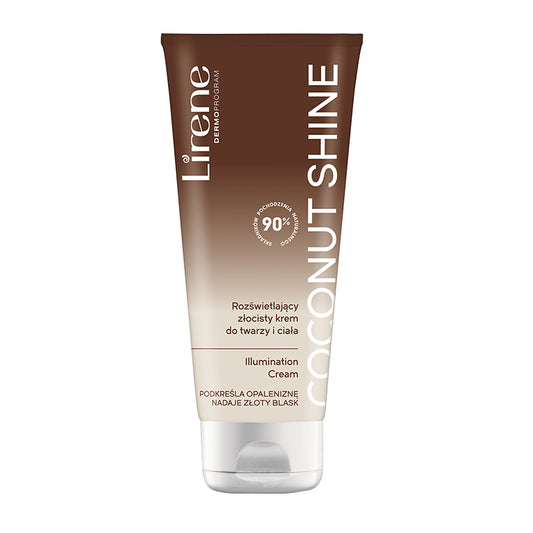 LIRENE PERFECT TAN - Crema iluminatoare autobronzanta Coconut Shine, 150ml