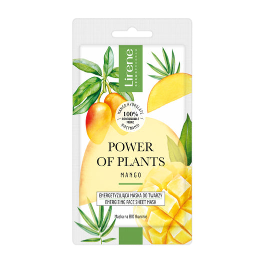 LIRENE POWER OF PLANTS - MANGO - Masca faciala tip servetel - cu efect energizant