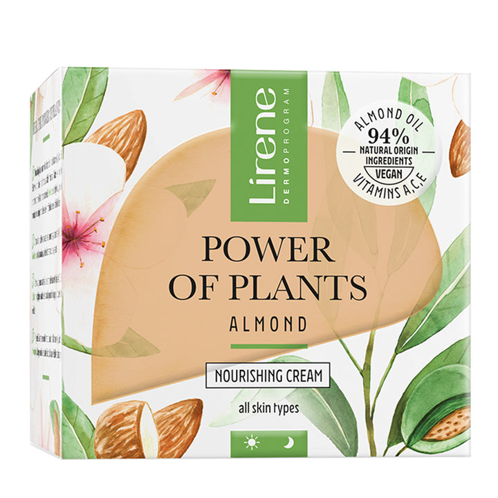 LIRENE POWER OF PLANTS - MIGDALE - Crema hranitoare pentru zi si noapte, 50ml