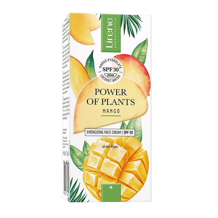 LIRENE POWER OF PLANTS - MANGO - Crema energizanta, SPF30, 50ml