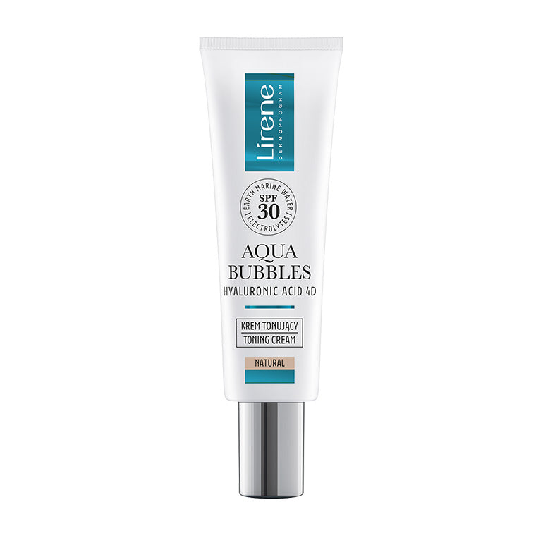 LIRENE AQUA BUBBLES - Crema nuantatoare SPF30, natural, 30ml