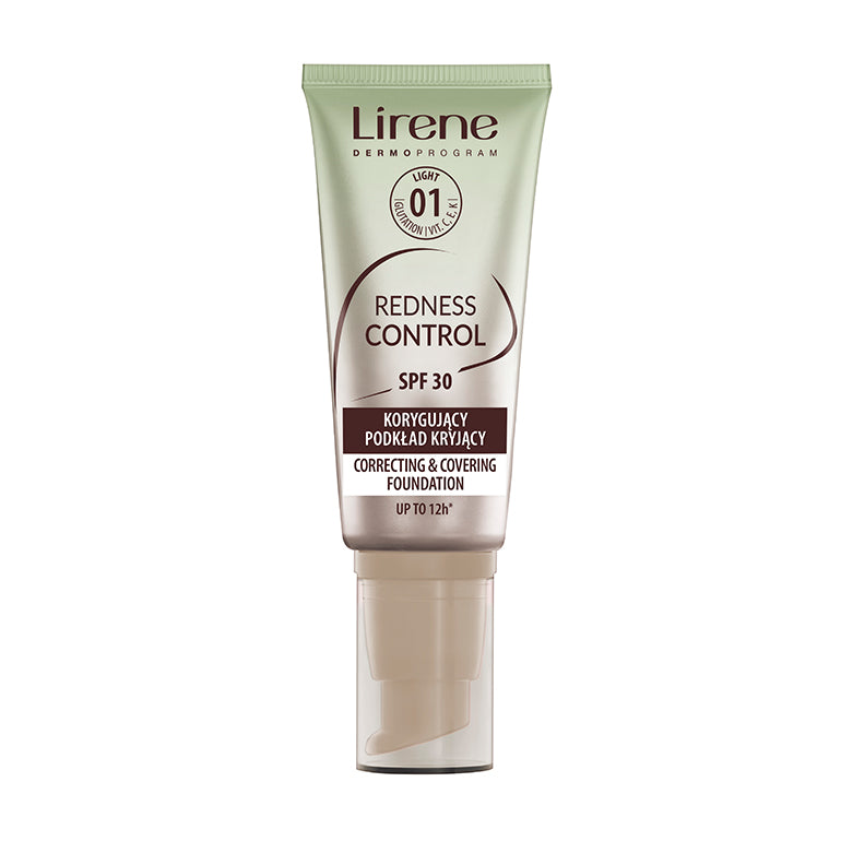REDNESS CONTROL - Fond de ten corector anti-roseata cu acoperire ridicata, SPF 30