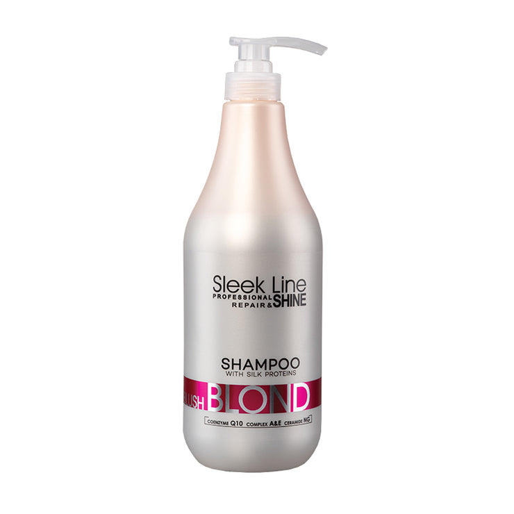 SLEEK LINE - Sampon BLOND BLUSH - contine pigment neutralizant roz, 1000ml