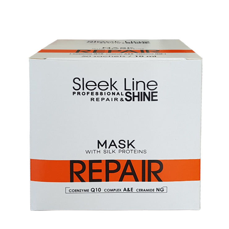 SLEEK LINE - Masca REPARATOARE - par deteriorat, Set 50 Plicuri x 10ml