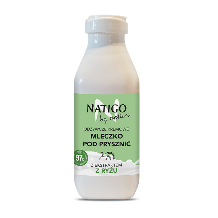 NATIGO BY NATURE - Gel de dus cremos cu extract de orez - 97% natural ingredients, 400 ml