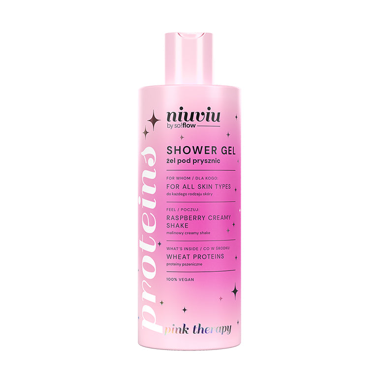 NIUVIU - Gel de dus (shake) cu zmeura, 300ml