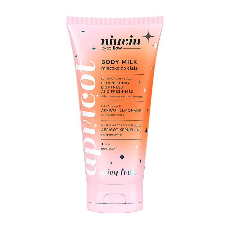 NIUVIU - Lapte de corp cu ulei din samburi de caise, 200ml
