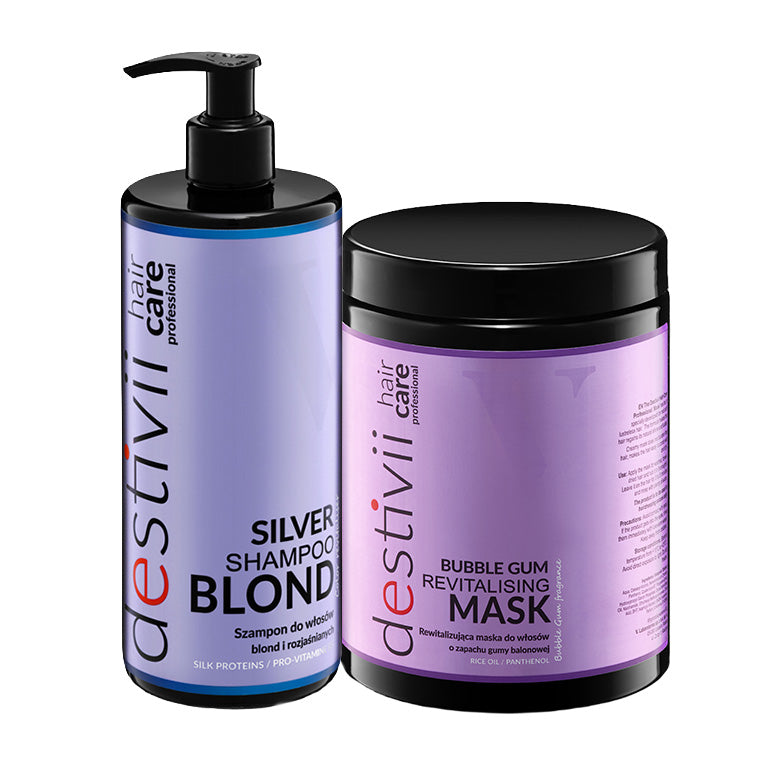 Set pentru întreținerea părului blond, decolorat sau grizonat