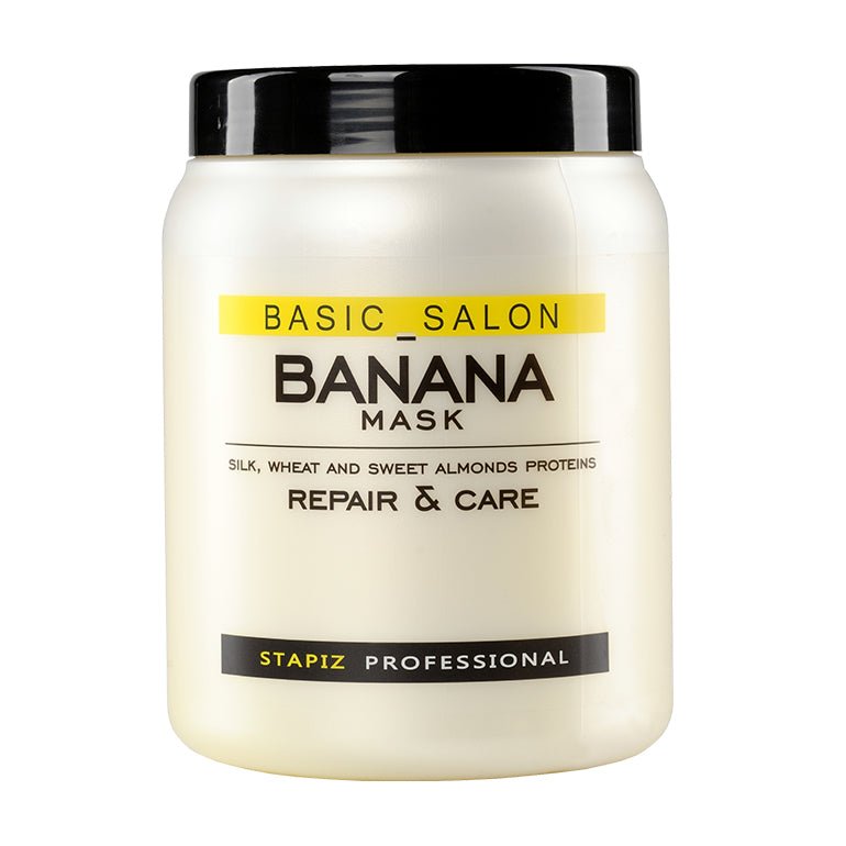 BASIC SALON - BASIC SALON - Masca par cu proteine din grau si BANANE - regeneratoare, 1000ml - AIVI Cosmetics