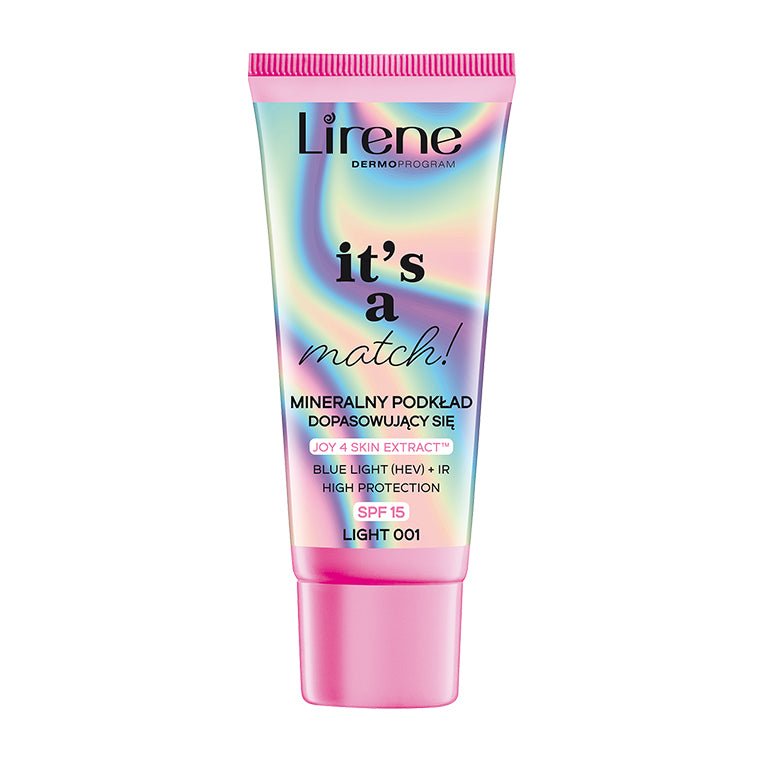 Lirene - IT`S A MATCH - Fond de ten adaptabil nuantei tenului SPF15, 30ml - AIVI Cosmetics