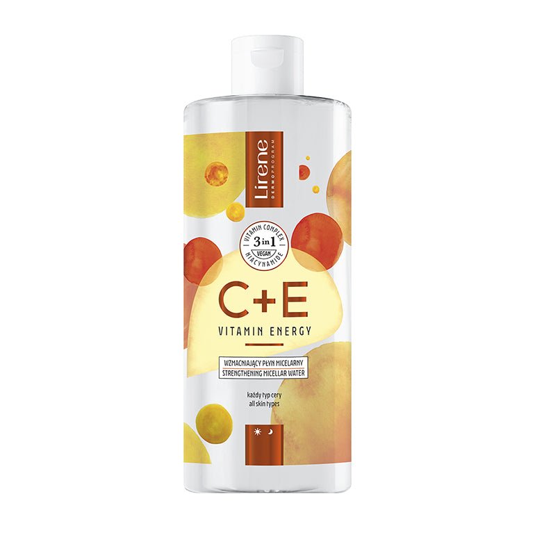 LIRENE C+E VITAMIN ENERGY PRO - LIRENE C+E VITAMIN ENERGY PRO - Apa micelara 3in1 cu efect de fermitate, 400ml - AIVI Cosmetics